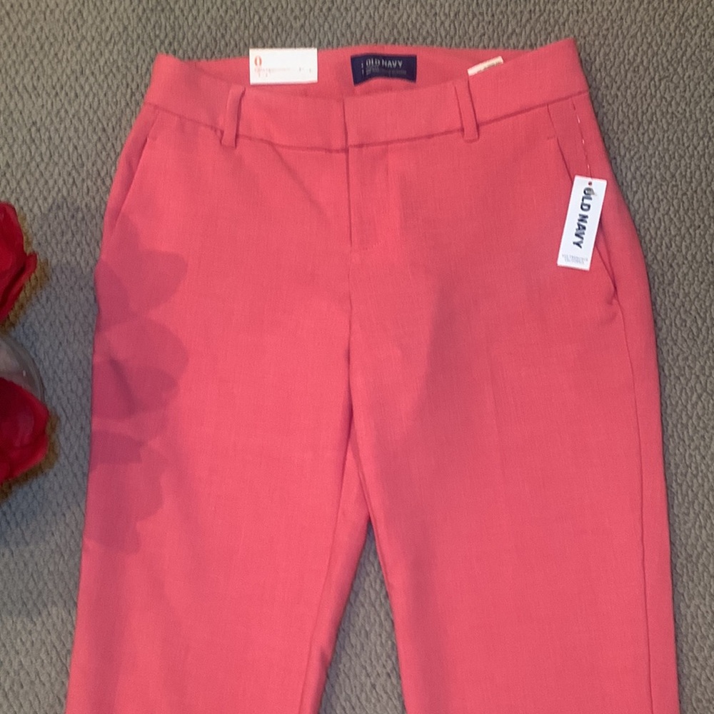 🌹Old Navy (NWT) Harper Mid - Rise STRETCHY Pink Trousers Dress Pants • - Picture 4 of 12